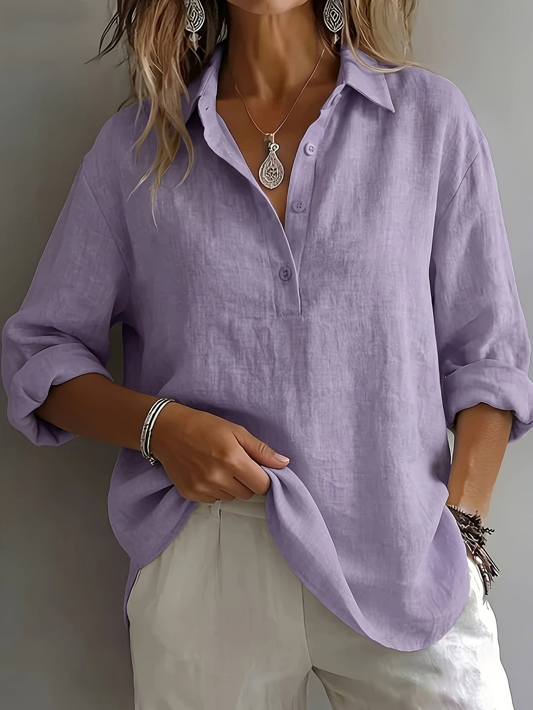 Freya | Relaxed Collared Blouse