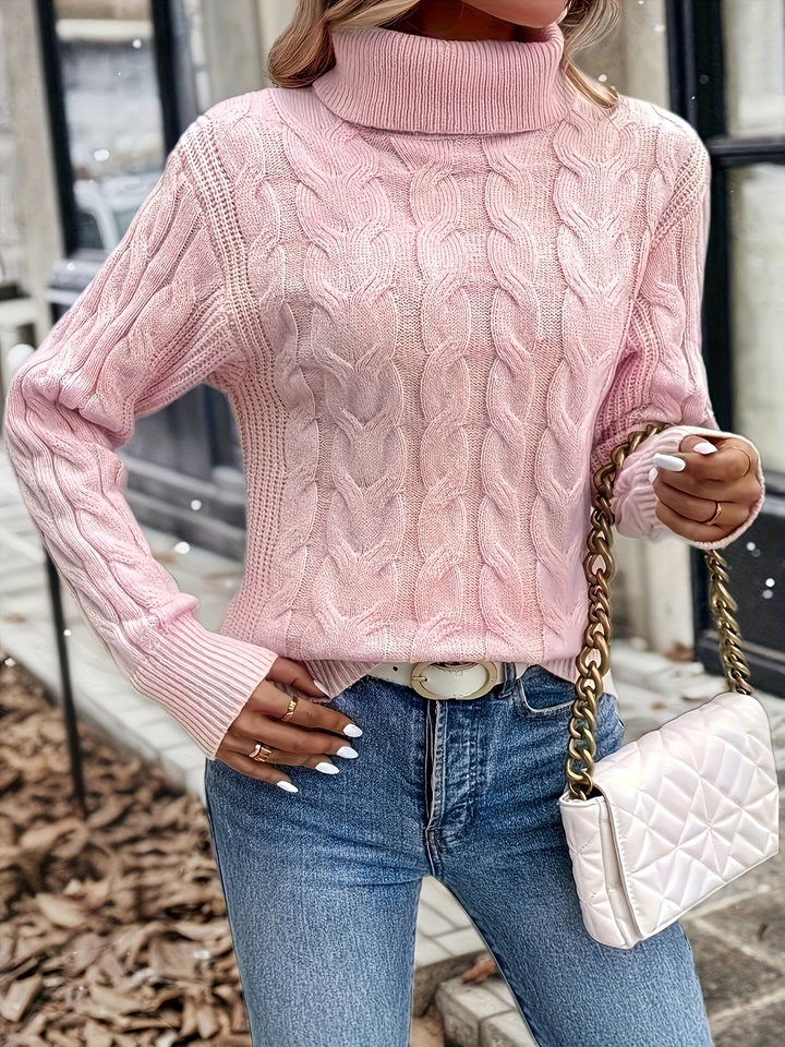 Celeste | Cozy Cable-Knit Turtleneck Jumper