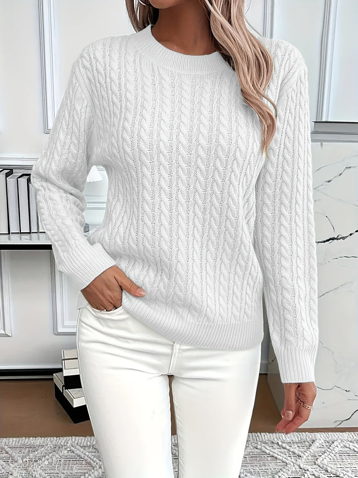 Faye | Cable-Knit Round Neck Jumper