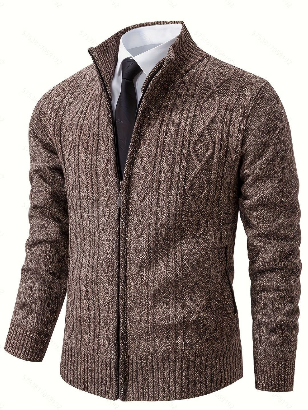 Walter | Textured Full-Zip Cardigan