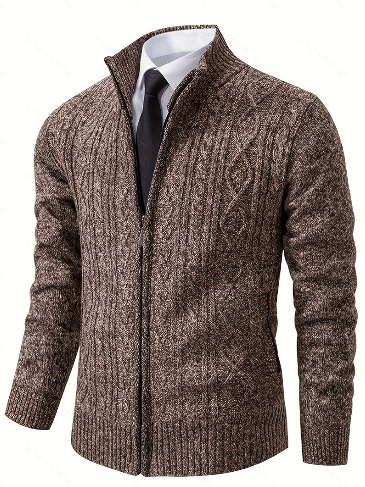 Walter | Textured Full-Zip Cardigan