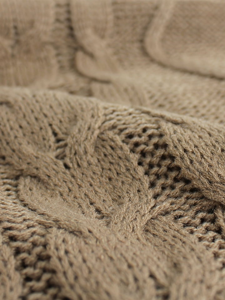 Cora | Cozy Cable-Knit V-Neck Jumper Vest