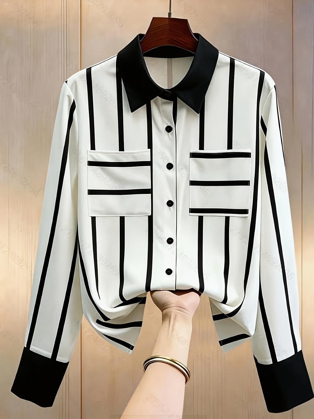 Serena | Contrast Stripe Shirt