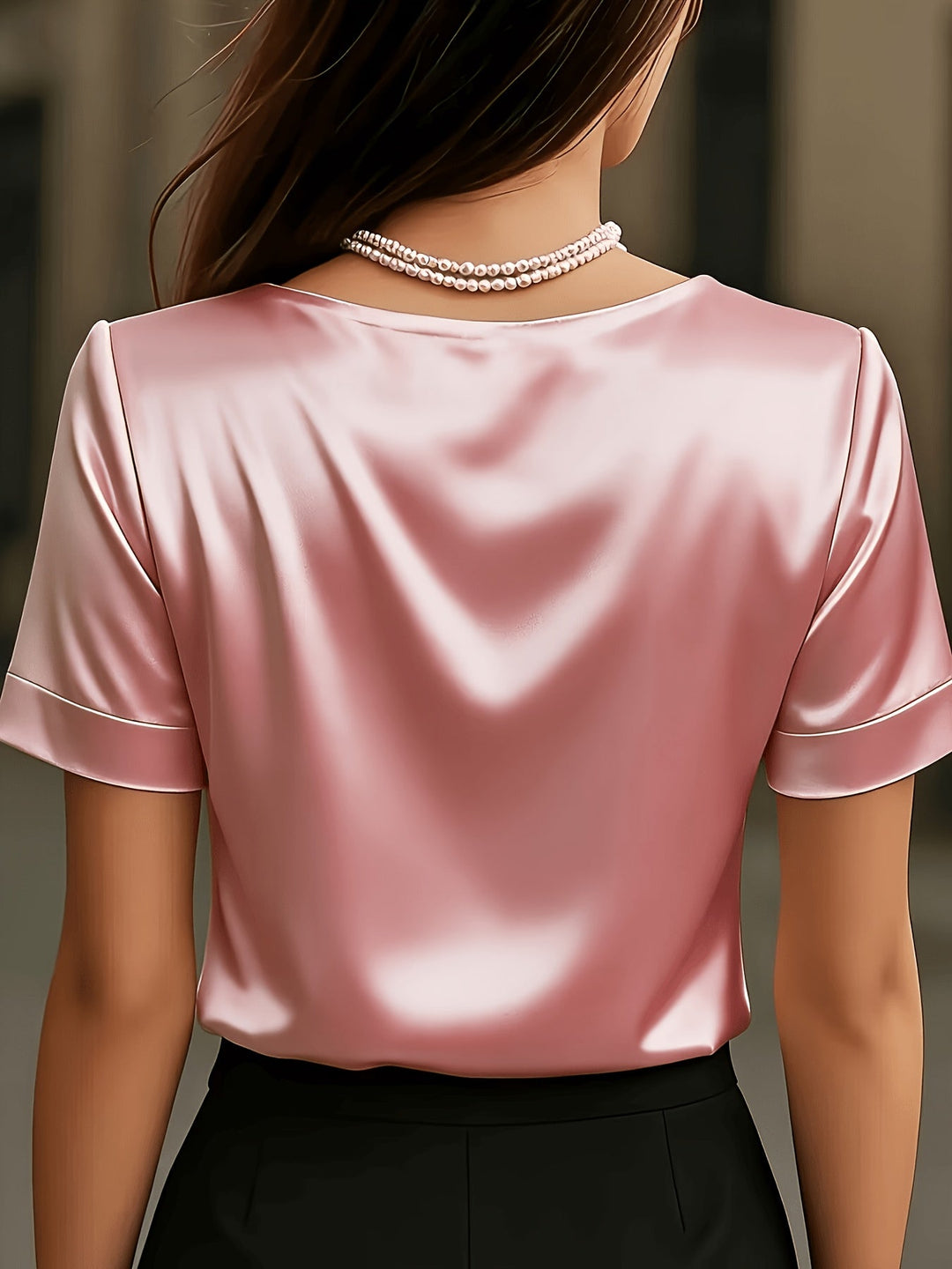 Estelle | Draped V-Neck Blouse