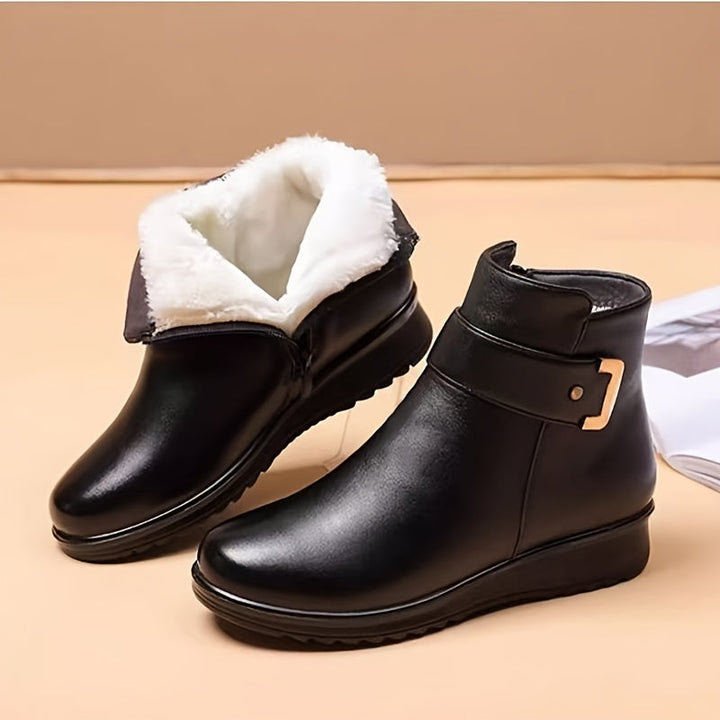 Bernadette | Cozy Buckle Ankle Boots