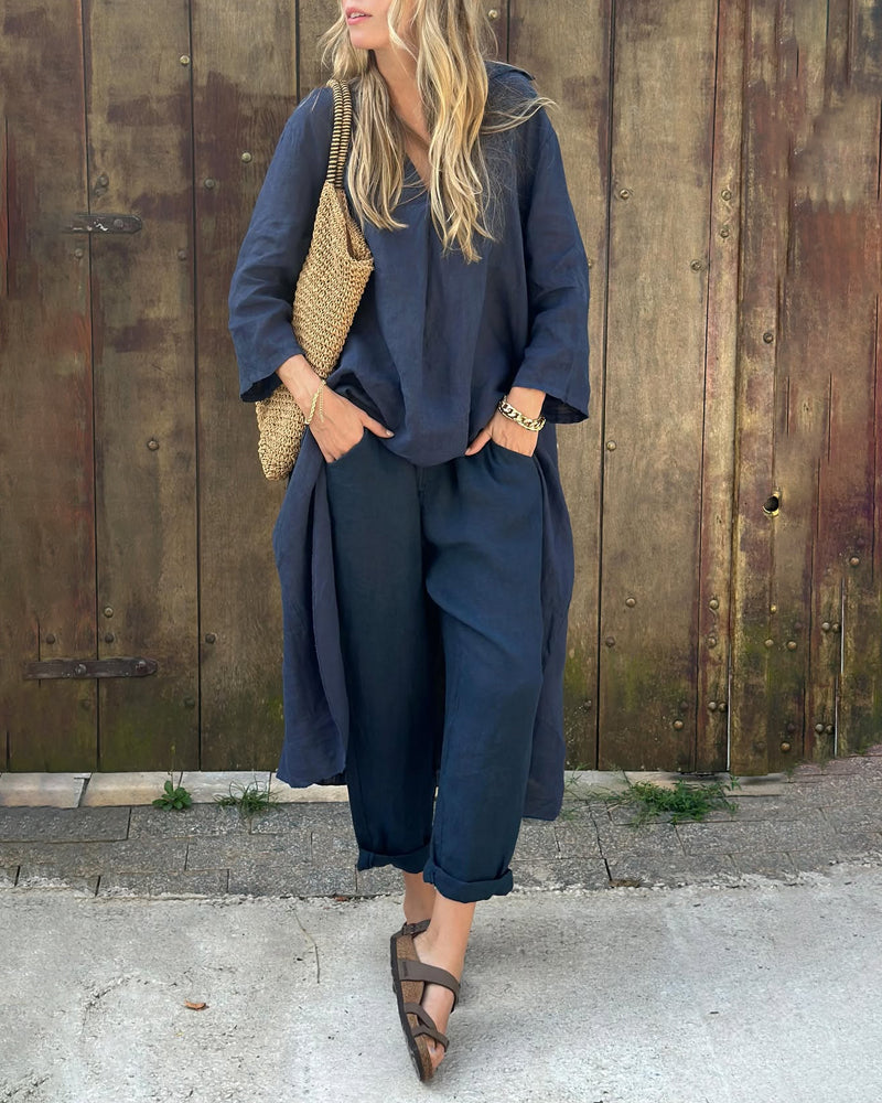 Stella | Elegant Loose V-Neck Set