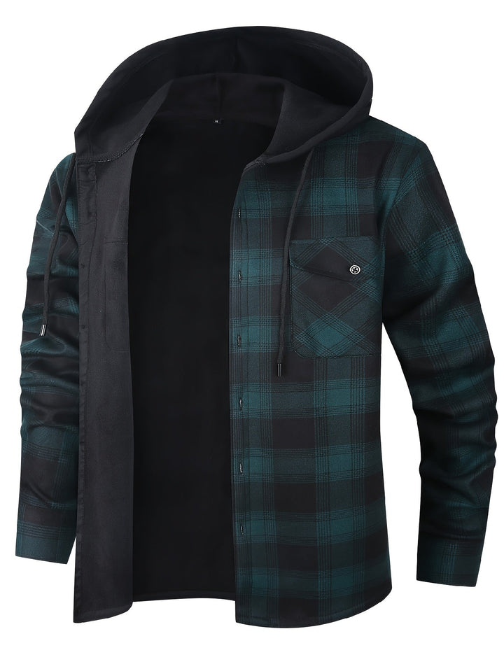 Desmond | Hooded Check Shirt Jacket