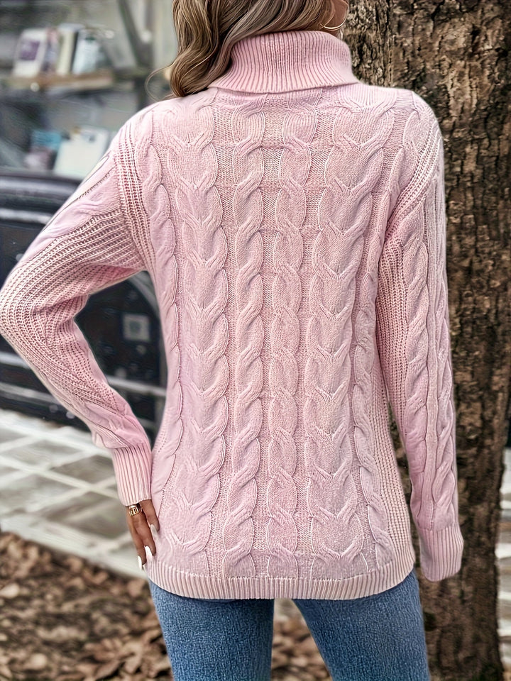 Celeste | Cozy Cable-Knit Turtleneck Jumper