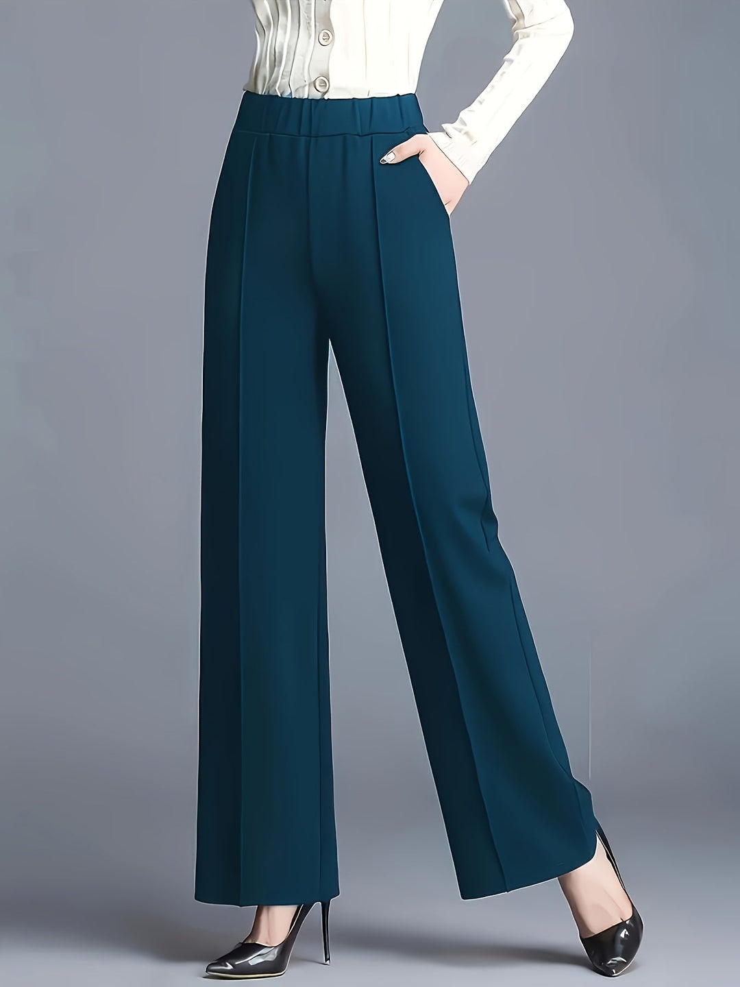Claudia | High-Waisted Wide-Leg Trousers
