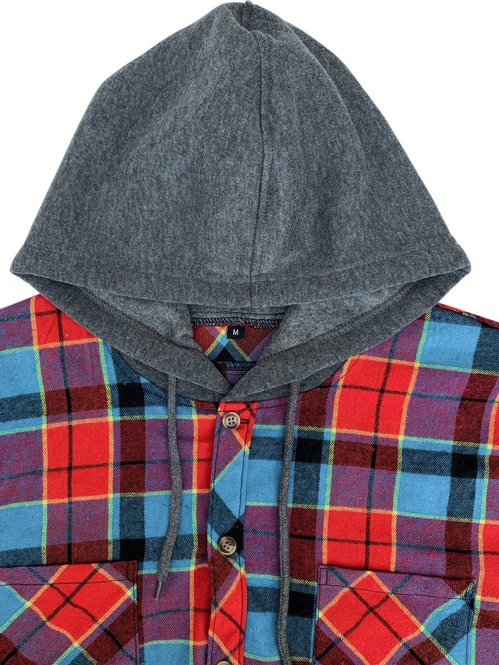 Braxton | Checked Hooded Shirt