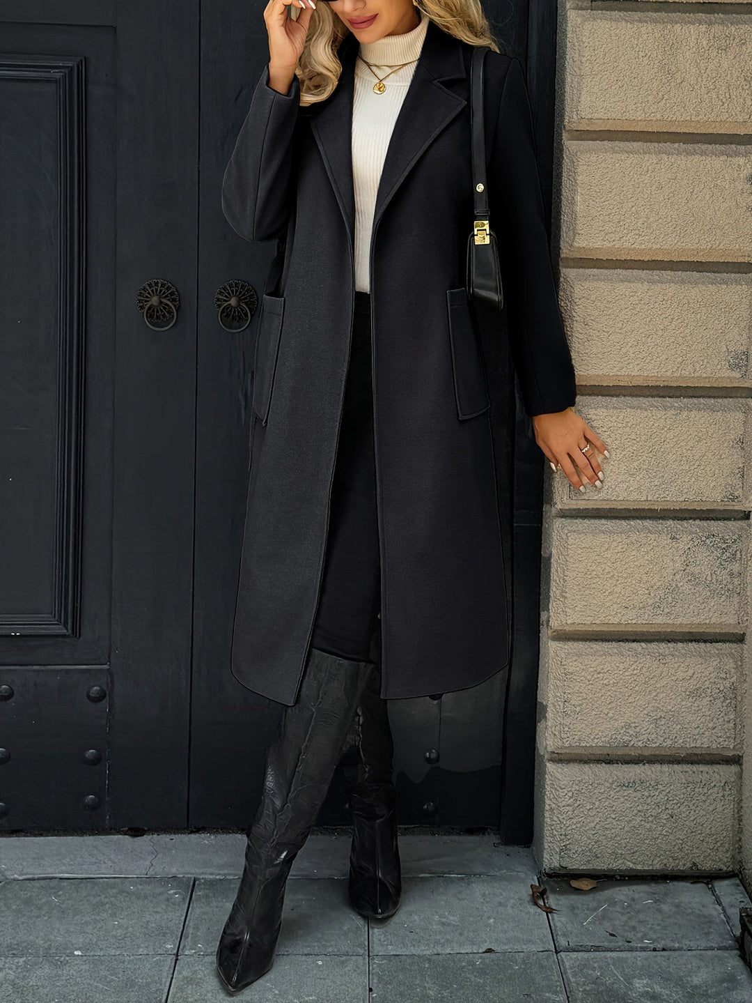 Evangeline | Tailored Belted Long Coat