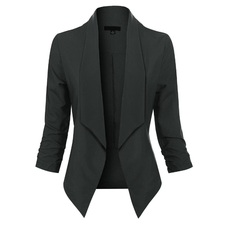 Penelope | Open-Front Draped Blazer