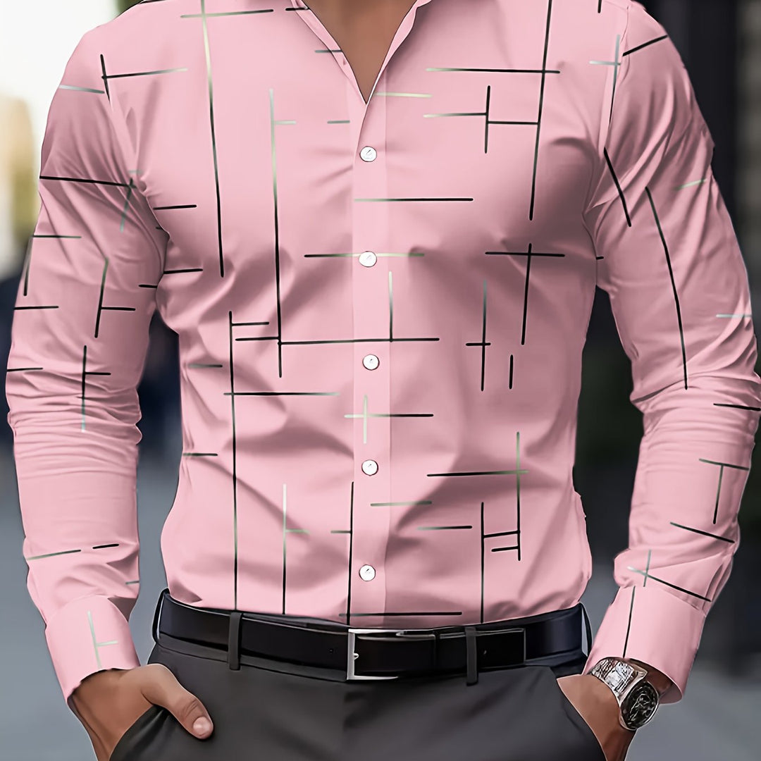 Malcolm | Refined Line-Print Shirt