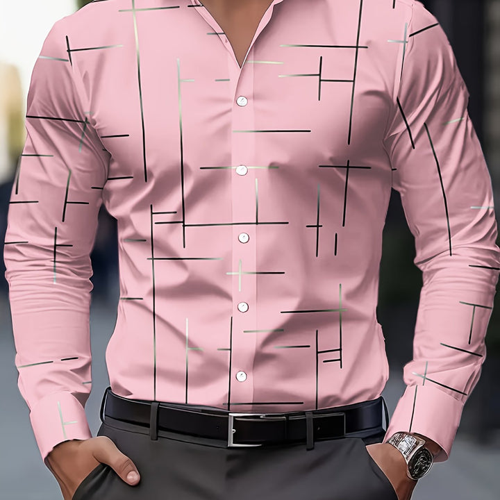 Malcolm | Refined Line-Print Shirt