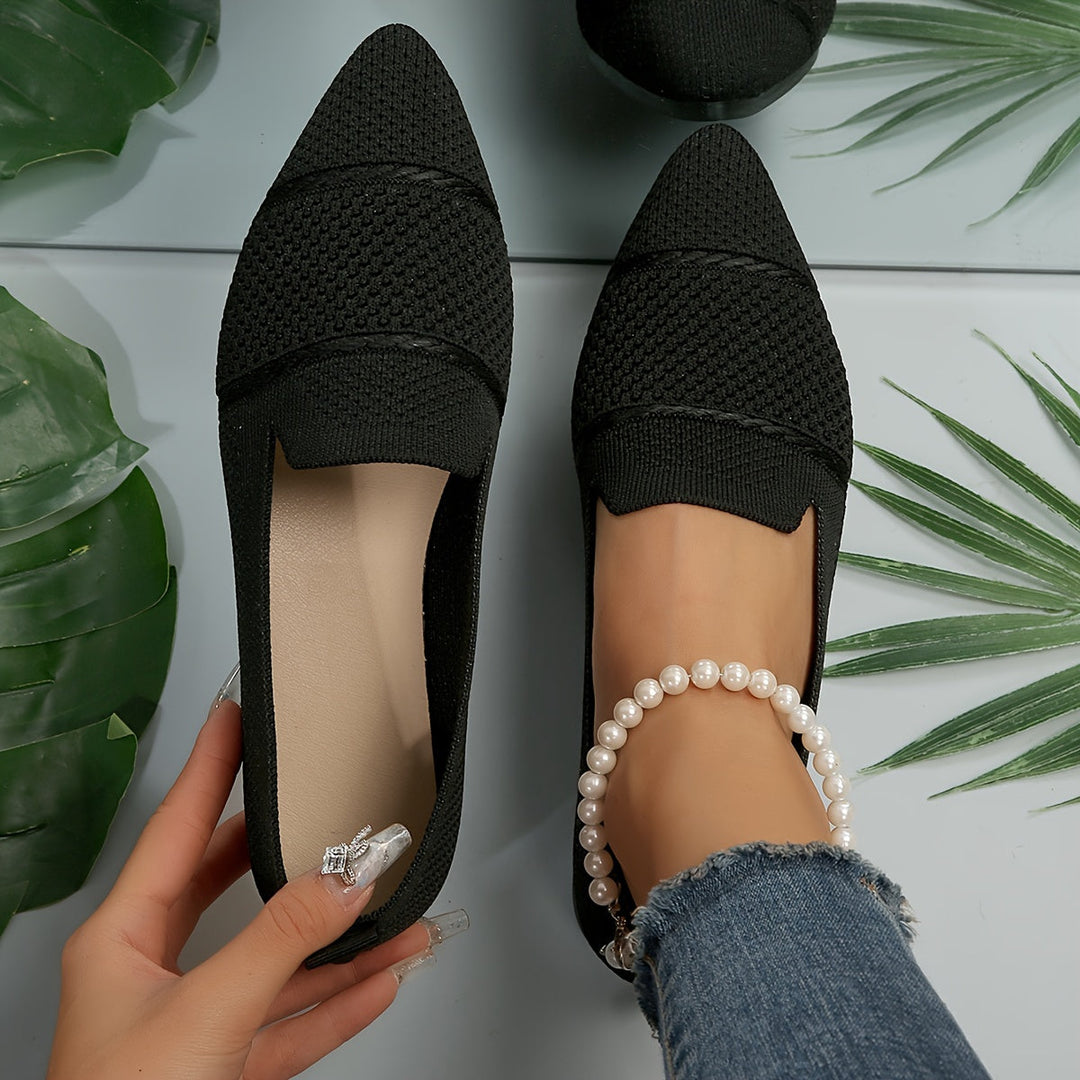 Lucia | Pointed Knit Flats