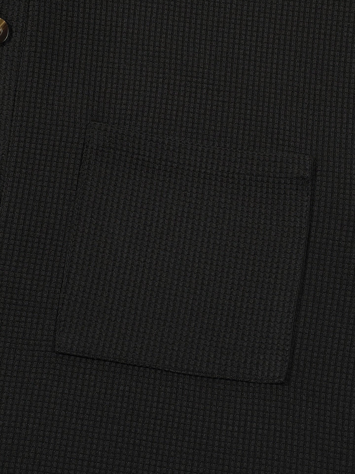 Jonathan | Textured Long Sleeve Henley Shirt