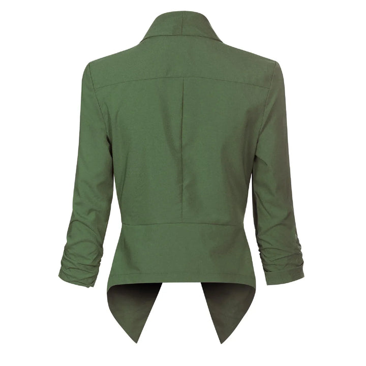 Penelope | Open-Front Draped Blazer