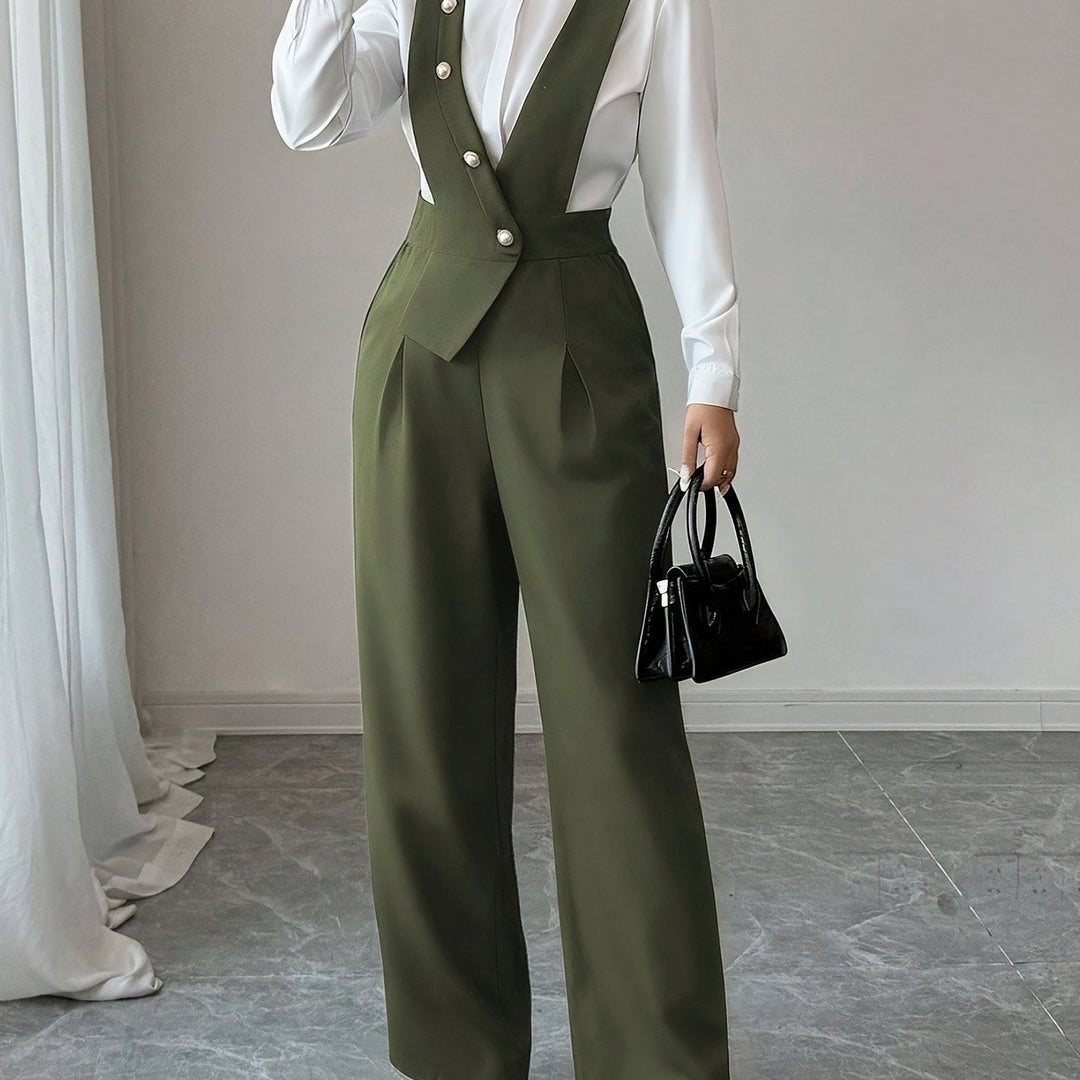 Coralie | Tailored Wide-Leg Jumpsuit