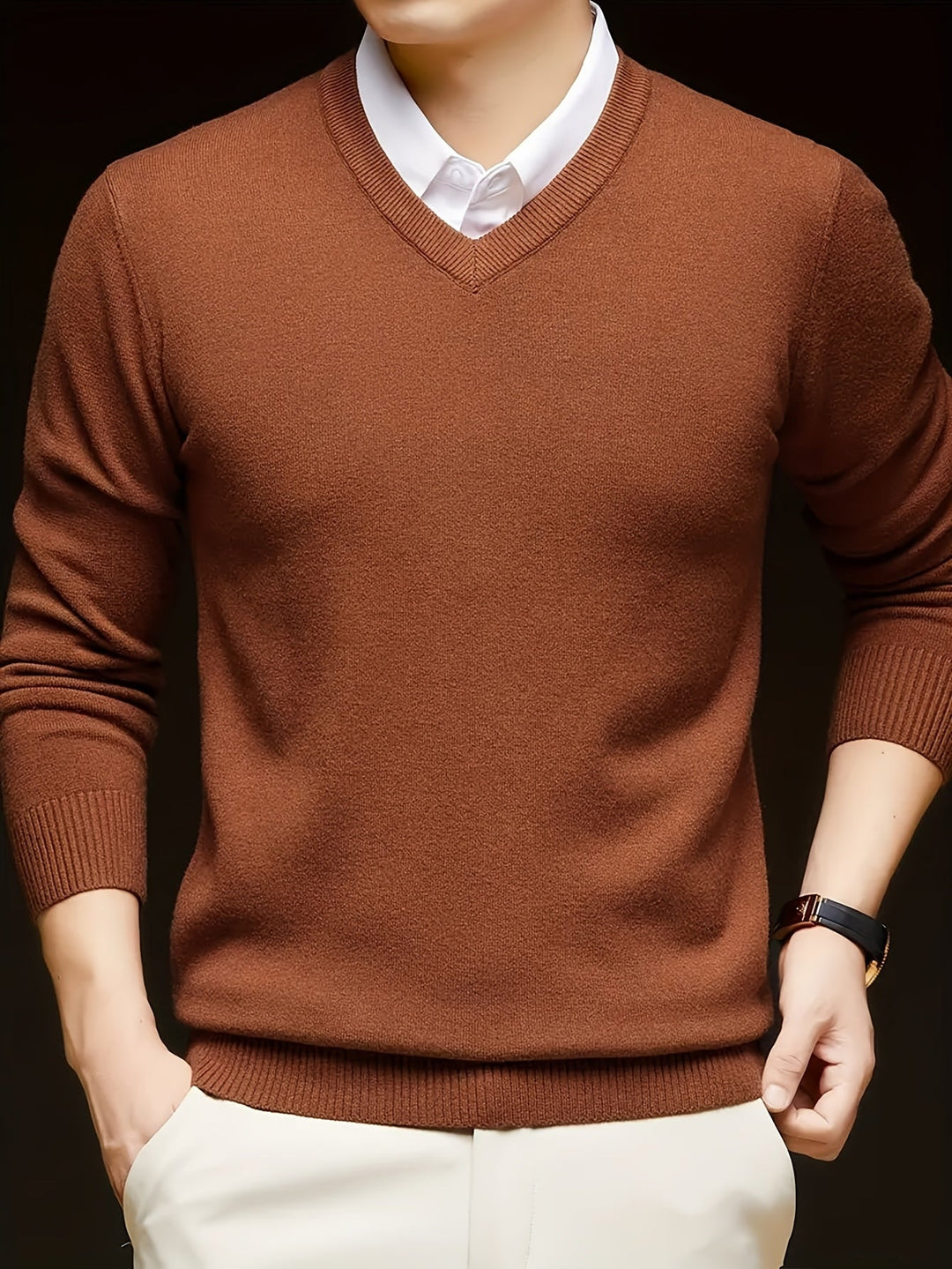 Hugh | Refined V-Neck Jumper