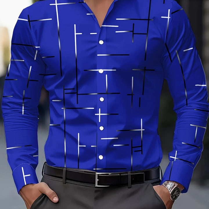 Malcolm | Refined Line-Print Shirt