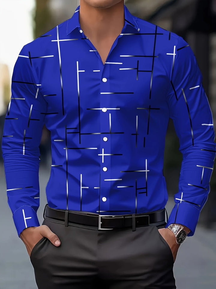 Malcolm | Refined Line-Print Shirt
