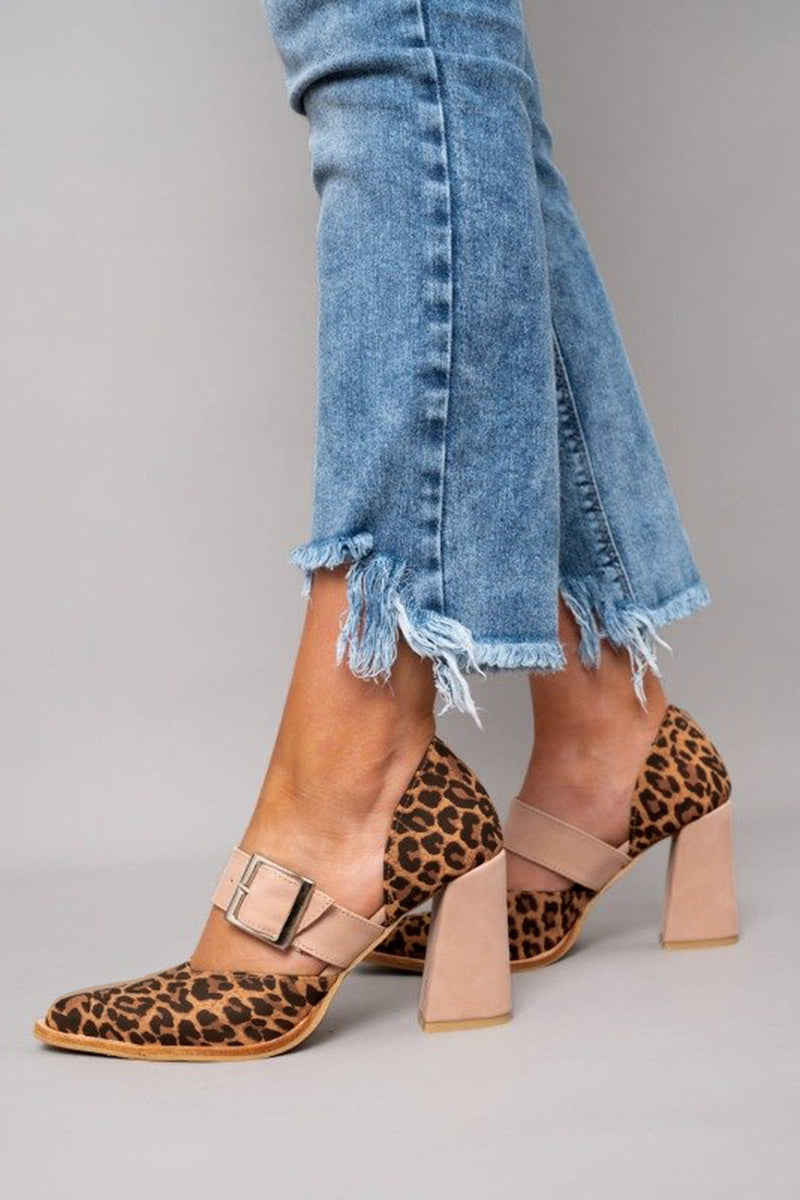 Andrea | Elegant Big Strap Leopard Heels