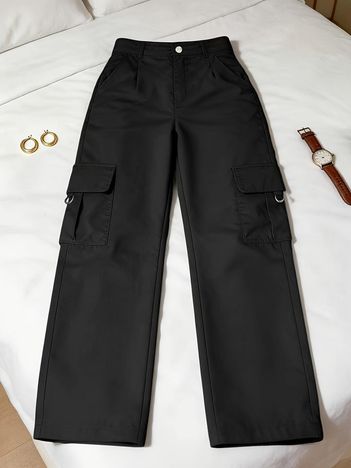 Bonnie | High-Waisted Wide-Leg Cargo Trousers