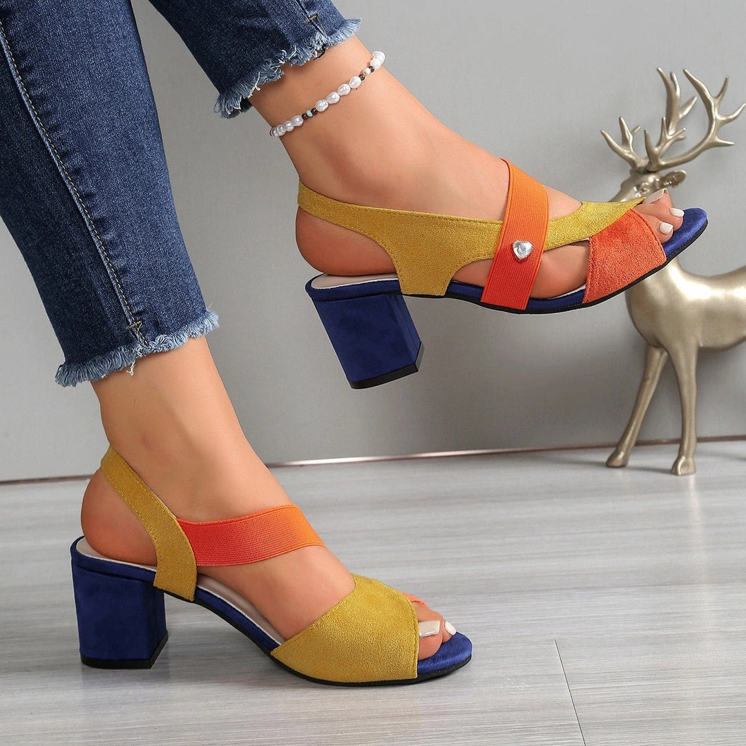 Elara | Classic Cross Strap Comfort Heels