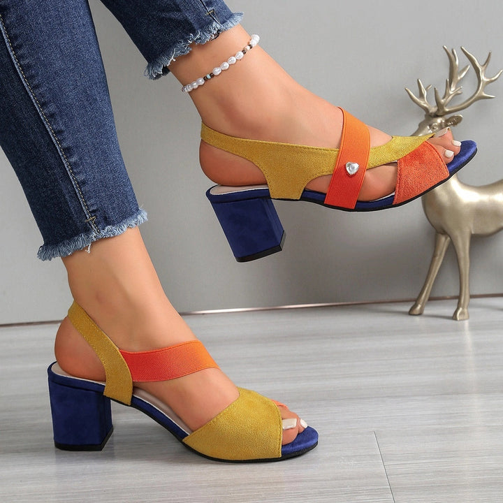 Elara | Classic Cross Strap Comfort Heels