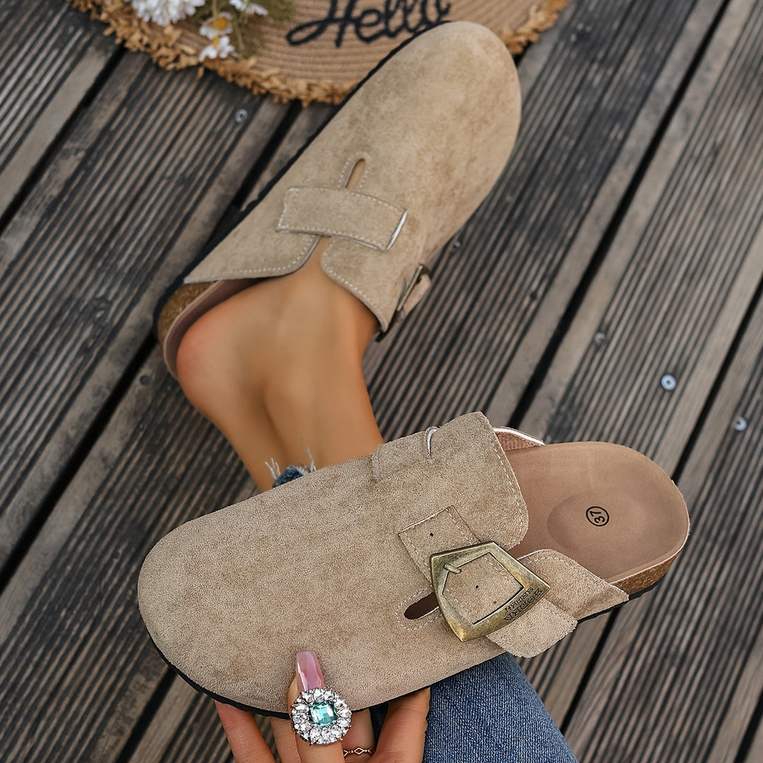 Winona | Buckle-Detail Slip-On Mules