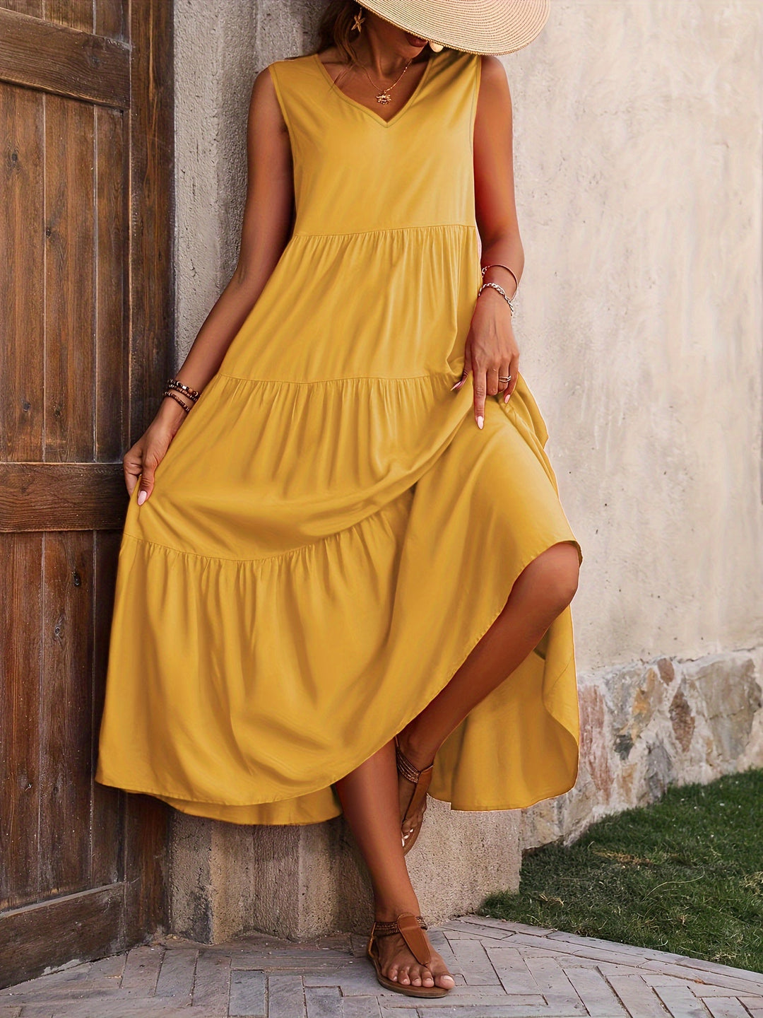 Coralie | Flowing Tiered Maxi Dress