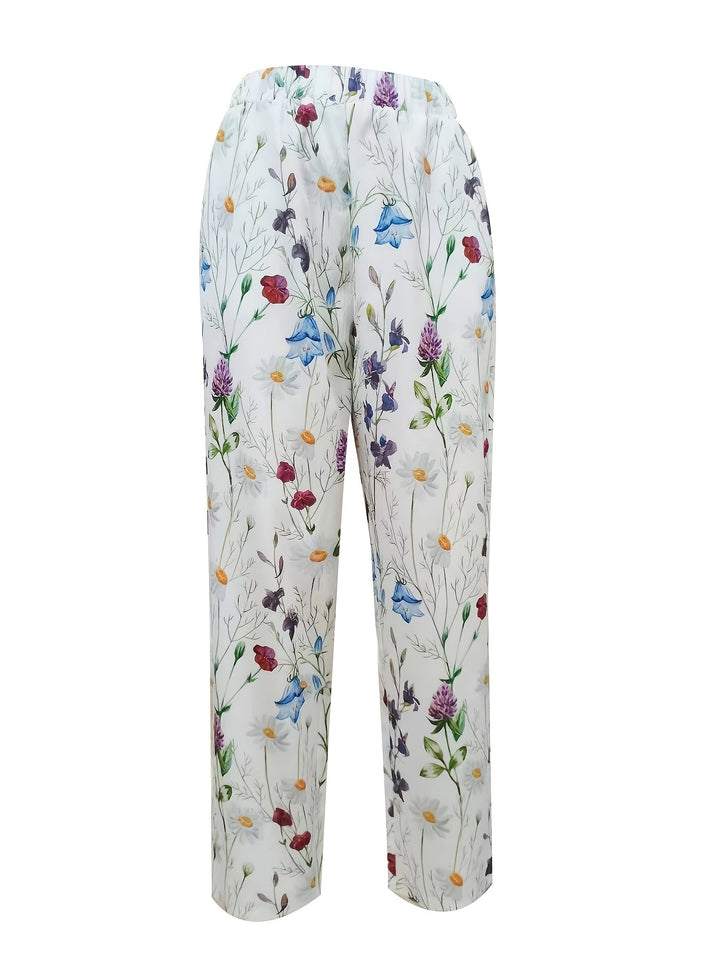 Cecilia | Wildflower Print Tapered Trousers