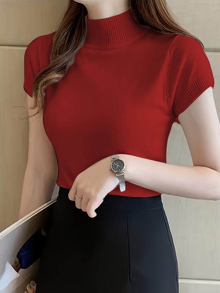 Della | Refined Mock-Neck Top