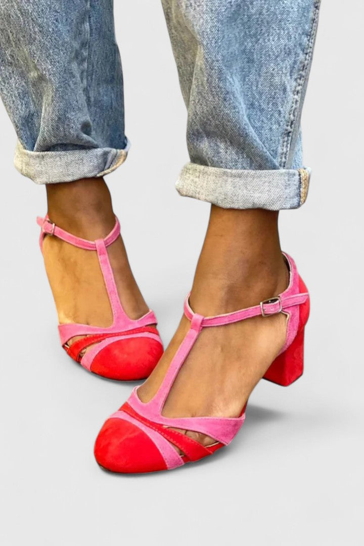 Jessica | Elegant Color Block Modern Heels