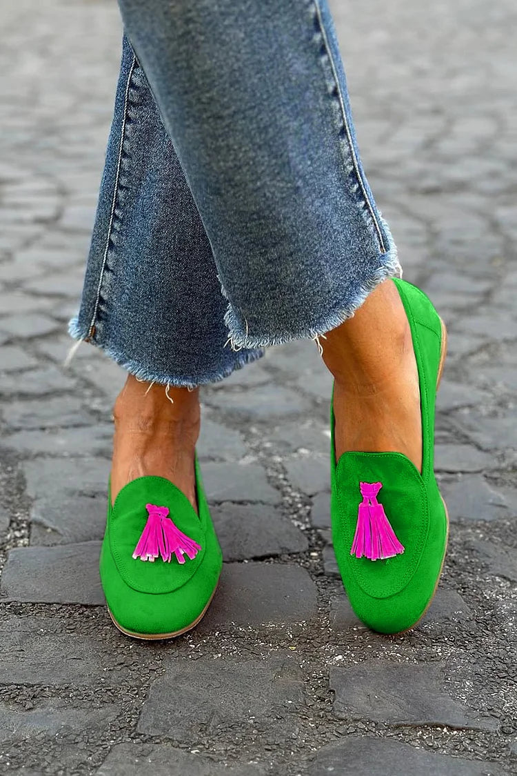 Irene | Classic Round Toe Tassel Loafer