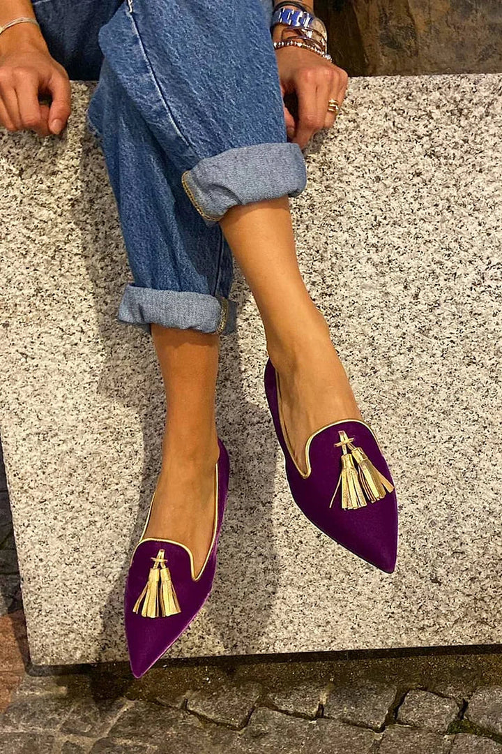Bailey | Elegant Pointed Tassels Loafer