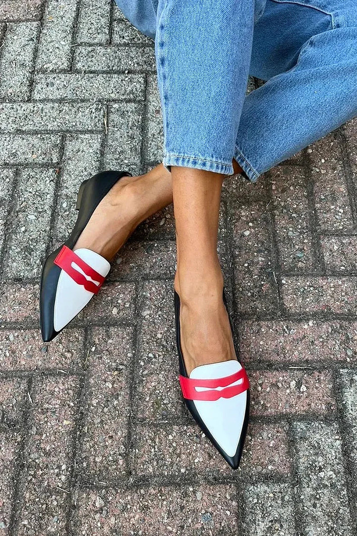 Morgan | Stylish Two Tone Pointed Slippers