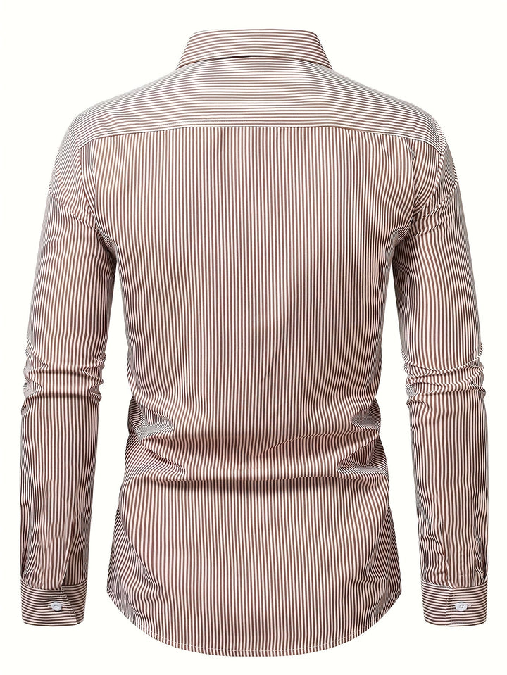 Desmond | Refined Striped Long Sleeve Shirt