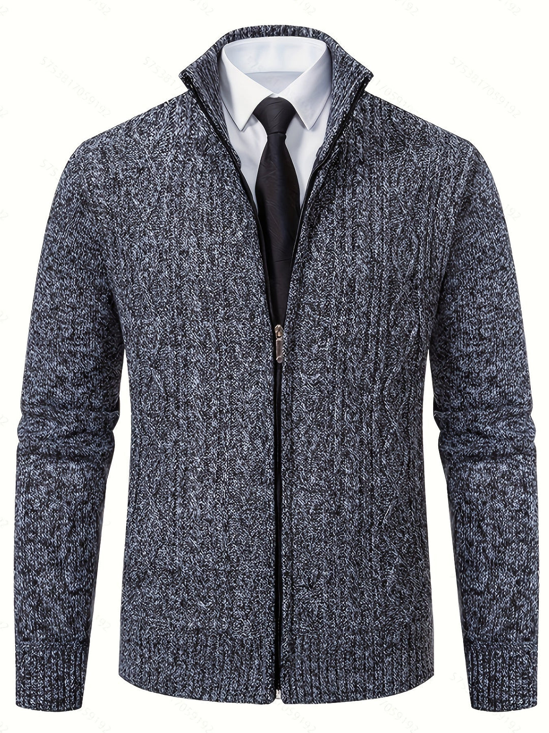 Walter | Textured Full-Zip Cardigan