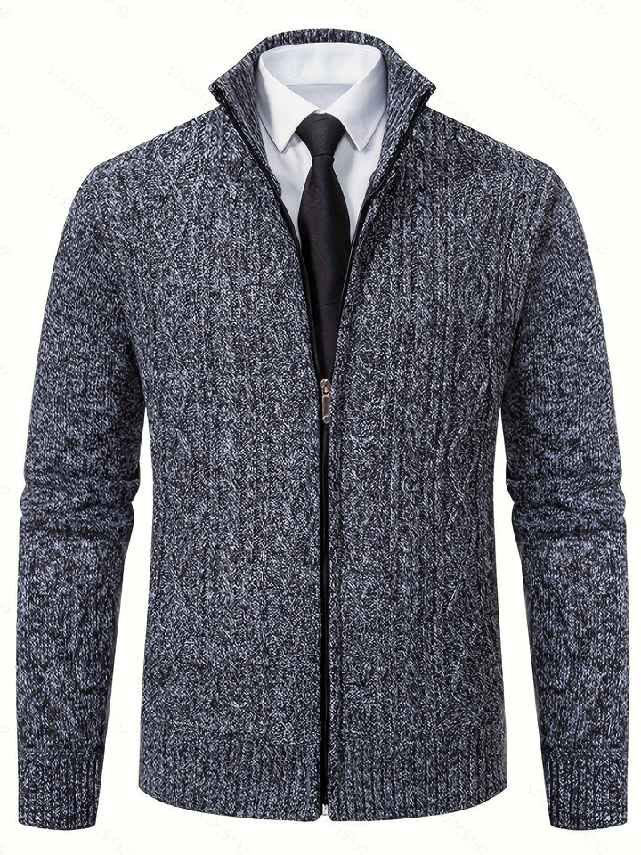 Walter | Textured Full-Zip Cardigan