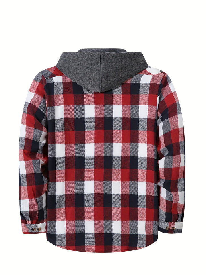 Braxton | Checked Hooded Shirt