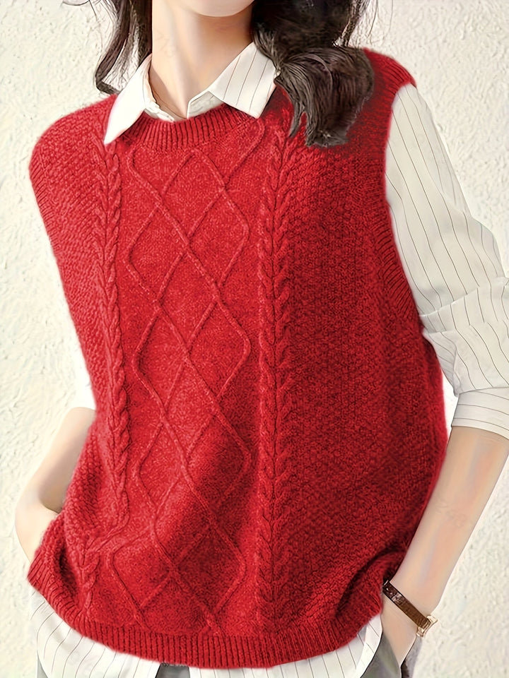 Brooke | Cable-Knit Jumper Vest