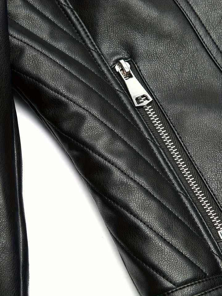 Mabel | Sculpted Zip-Front Moto Jacket