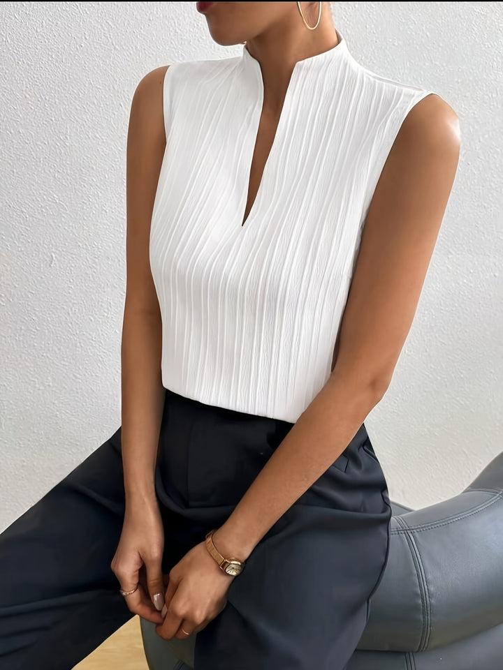 Adeline | Refined Sleeveless V-Neck Top