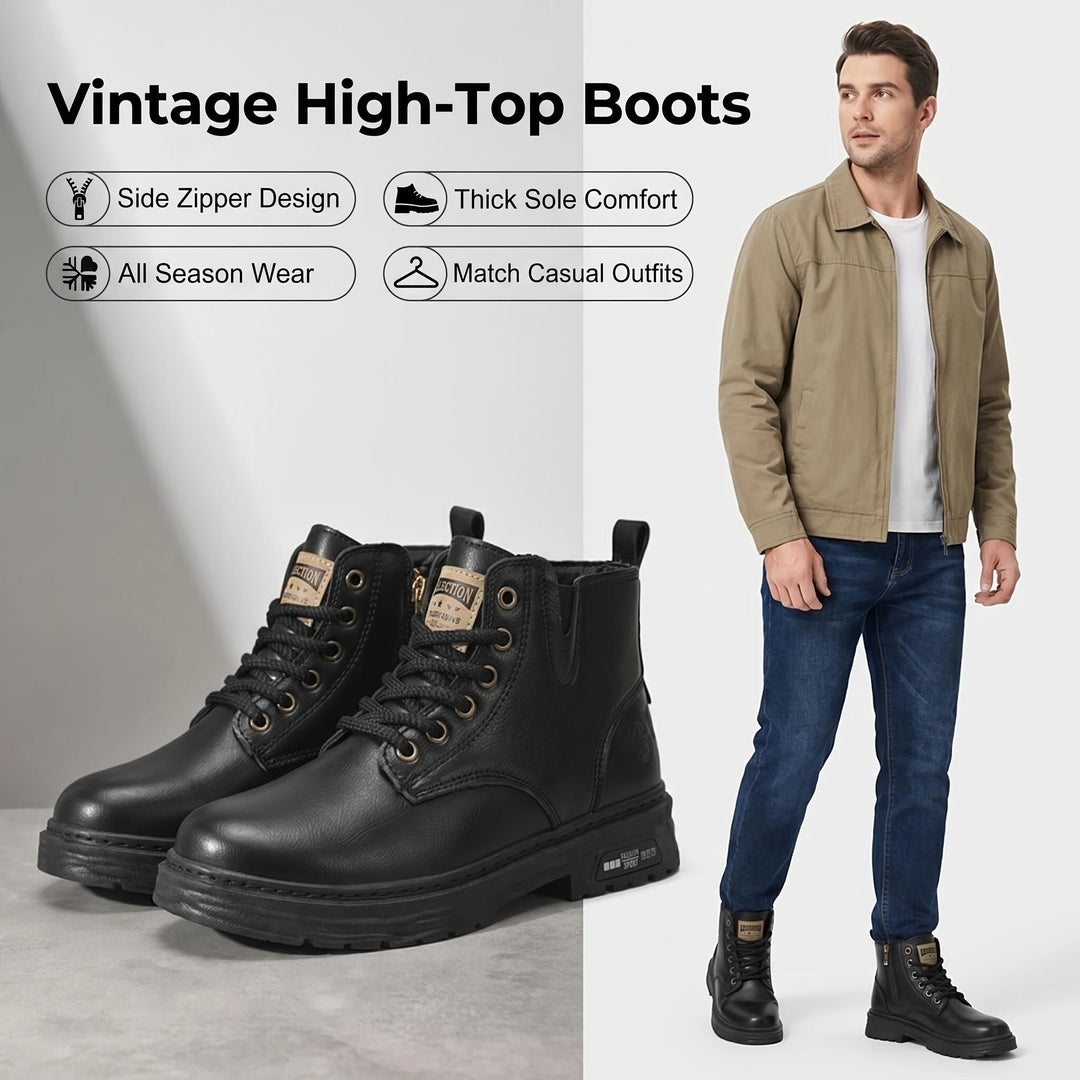 Archer | Rugged Lace-Up Ankle Boots