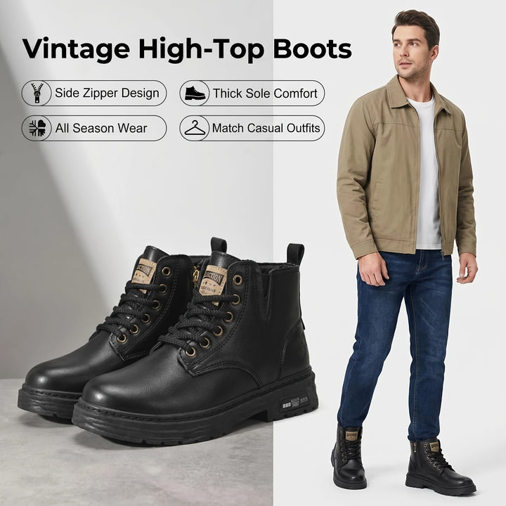 Archer | Rugged Lace-Up Ankle Boots