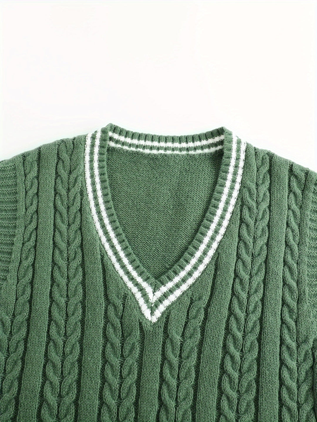 Gideon | Cable-Knit V-Neck Jumper Vest