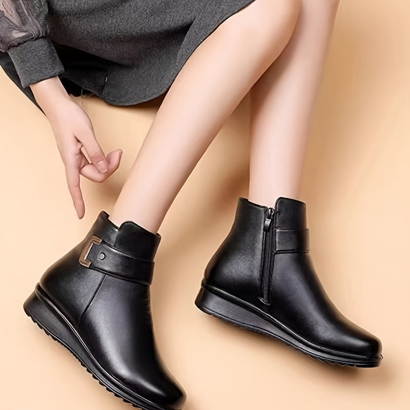 Bernadette | Cozy Buckle Ankle Boots