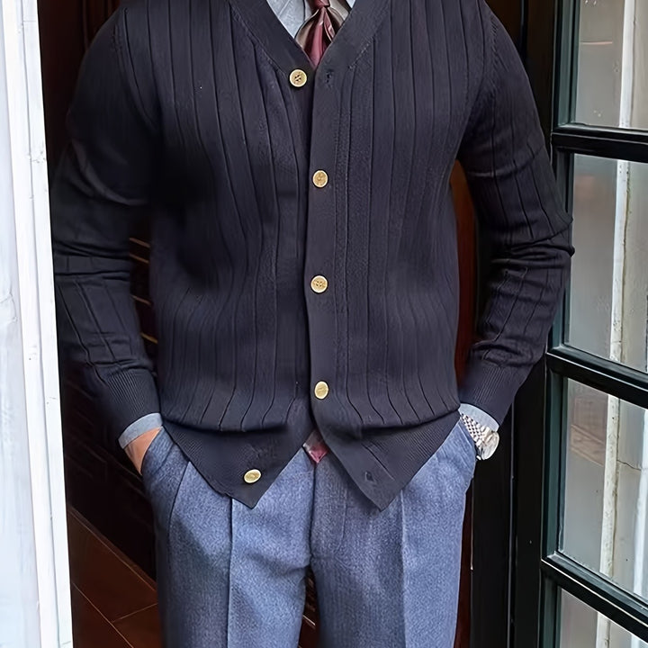Arthur | Ribbed Button-Up Cardigan