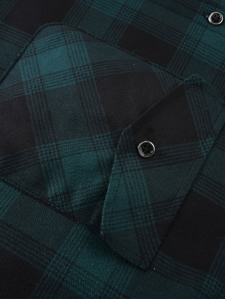 Desmond | Hooded Check Shirt Jacket